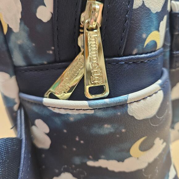 Loungefly Disney Mickey Mouse Clouds Night Moon Mini Backpack Bag READ DESCRIPT. - Picture 5 of 11